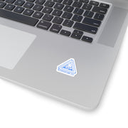 MVC - Penrose Triangle Monoline Logo - Violet Blue No Fill w TT Modernoir Font 34 Kiss - Cut Decal
