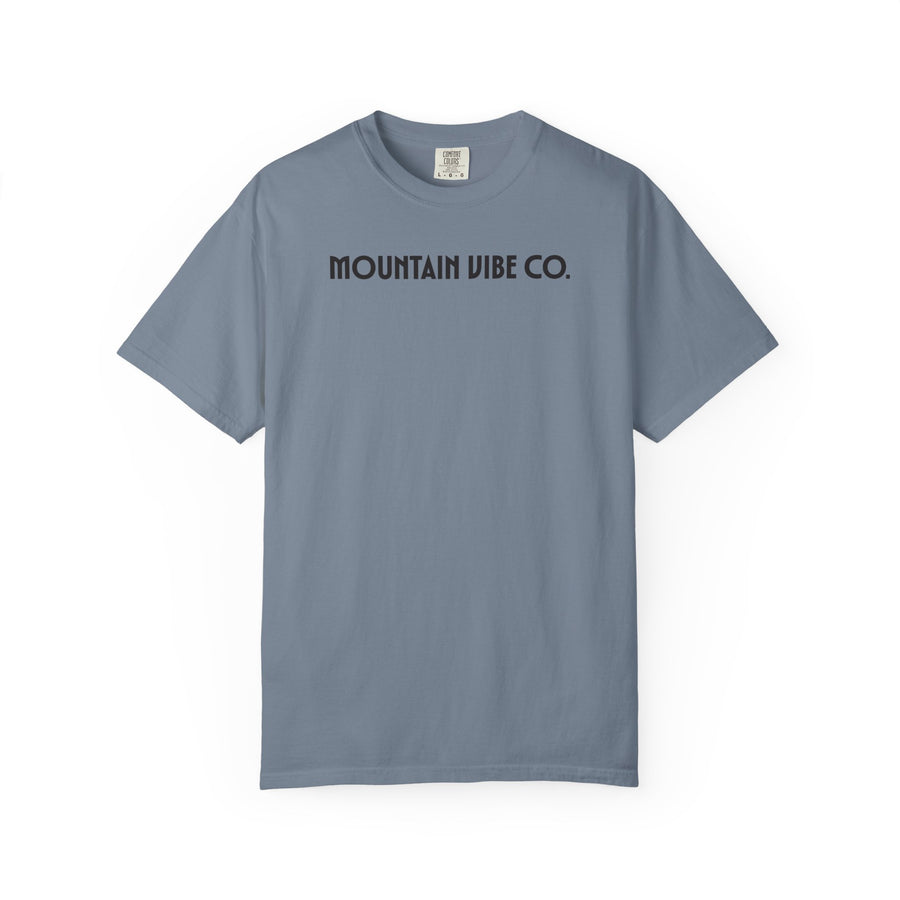 Mountain Vibe Co. Graphic T-Shirt — Sunset Geometric Mountain Print