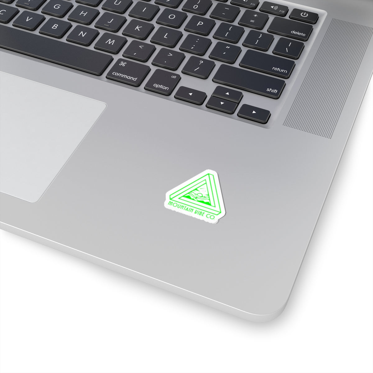 MVC - Penrose Triangle Monoline Logo - Electric Green No Fill w TT Modernoir Font 34 Kiss - Cut Decal