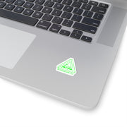 MVC - Penrose Triangle Monoline Logo - Electric Green No Fill w TT Modernoir Font 34 Kiss - Cut Decal