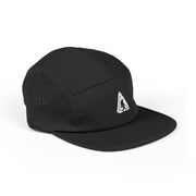 Embroidered Patch 5-Panel Cap — Abstract Triangle Logo