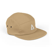 Embroidered Patch 5-Panel Cap — Abstract Triangle Logo