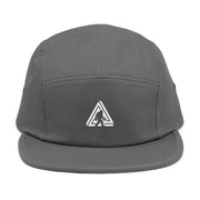 Embroidered Patch 5-Panel Cap — Abstract Triangle Logo