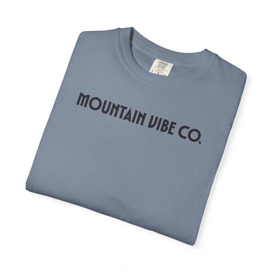Mountain Vibe Co. Graphic T-Shirt — Sunset Geometric Mountain Print