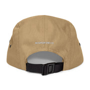 Embroidered Patch 5-Panel Cap — Abstract Triangle Logo