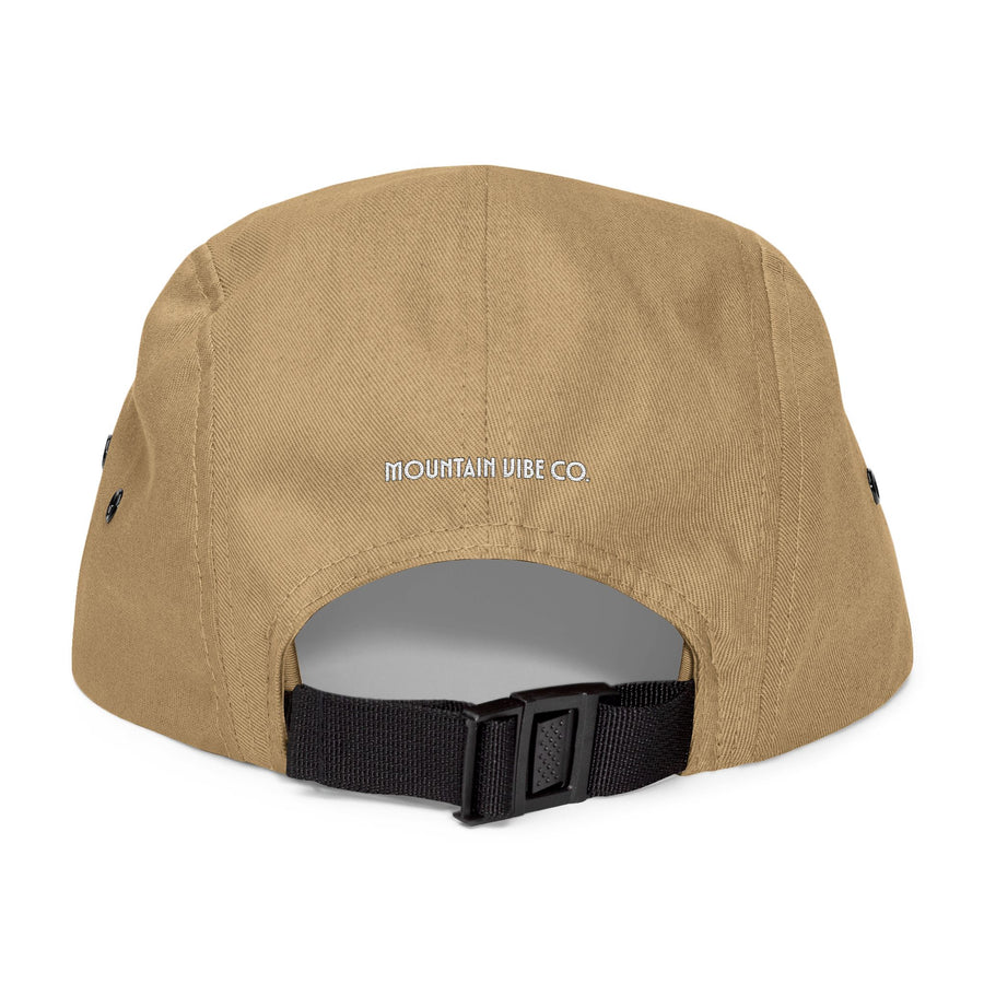 Embroidered Patch 5-Panel Cap — Abstract Triangle Logo