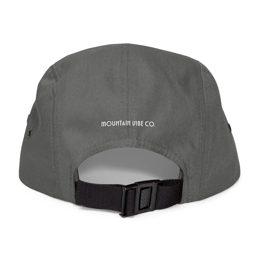 Embroidered Patch 5-Panel Cap — Abstract Triangle Logo