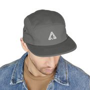 Embroidered Patch 5-Panel Cap — Abstract Triangle Logo