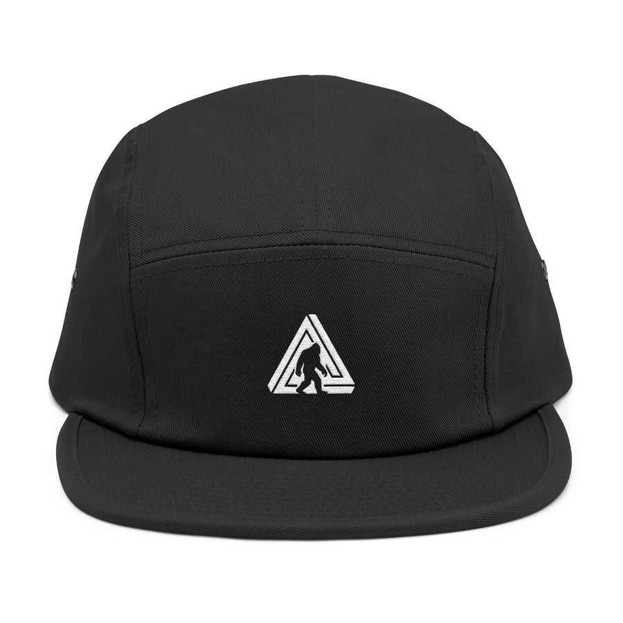 Embroidered Patch 5-Panel Cap — Abstract Triangle Logo