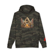 Camping Triangle Hoodie – Desert Campfire Graphic Sweatshirt