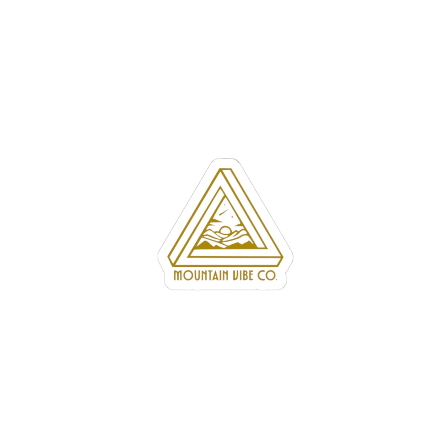 MVC - Penrose Triangle Monoline Logo - Gold No Fill w TT Modernoir Font 34 Kiss - Cut Decal