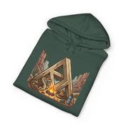 Camping Triangle Hoodie – Desert Campfire Graphic Sweatshirt
