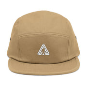 Embroidered Patch 5-Panel Cap — Abstract Triangle Logo
