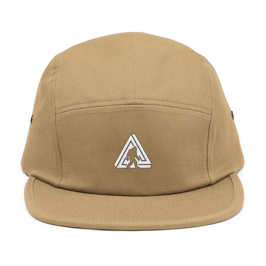 Embroidered Patch 5-Panel Cap — Abstract Triangle Logo