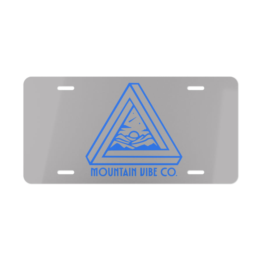 MVC - Penrose Triangle Monoline Logo - Violet Blue No Fill w TT Modernoir Font 34 License Plate