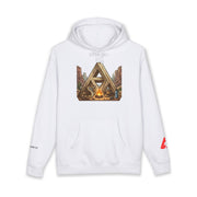 Camping Triangle Hoodie – Desert Campfire Graphic Sweatshirt