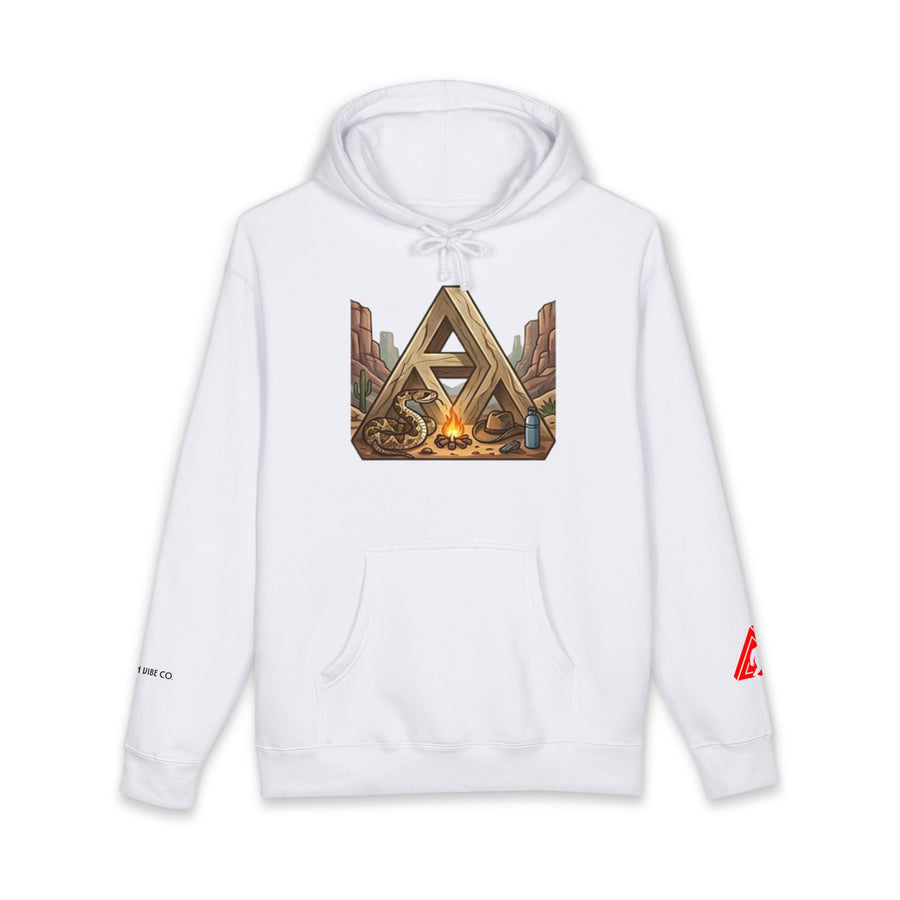 Camping Triangle Hoodie – Desert Campfire Graphic Sweatshirt