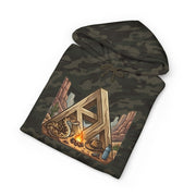 Camping Triangle Hoodie – Desert Campfire Graphic Sweatshirt