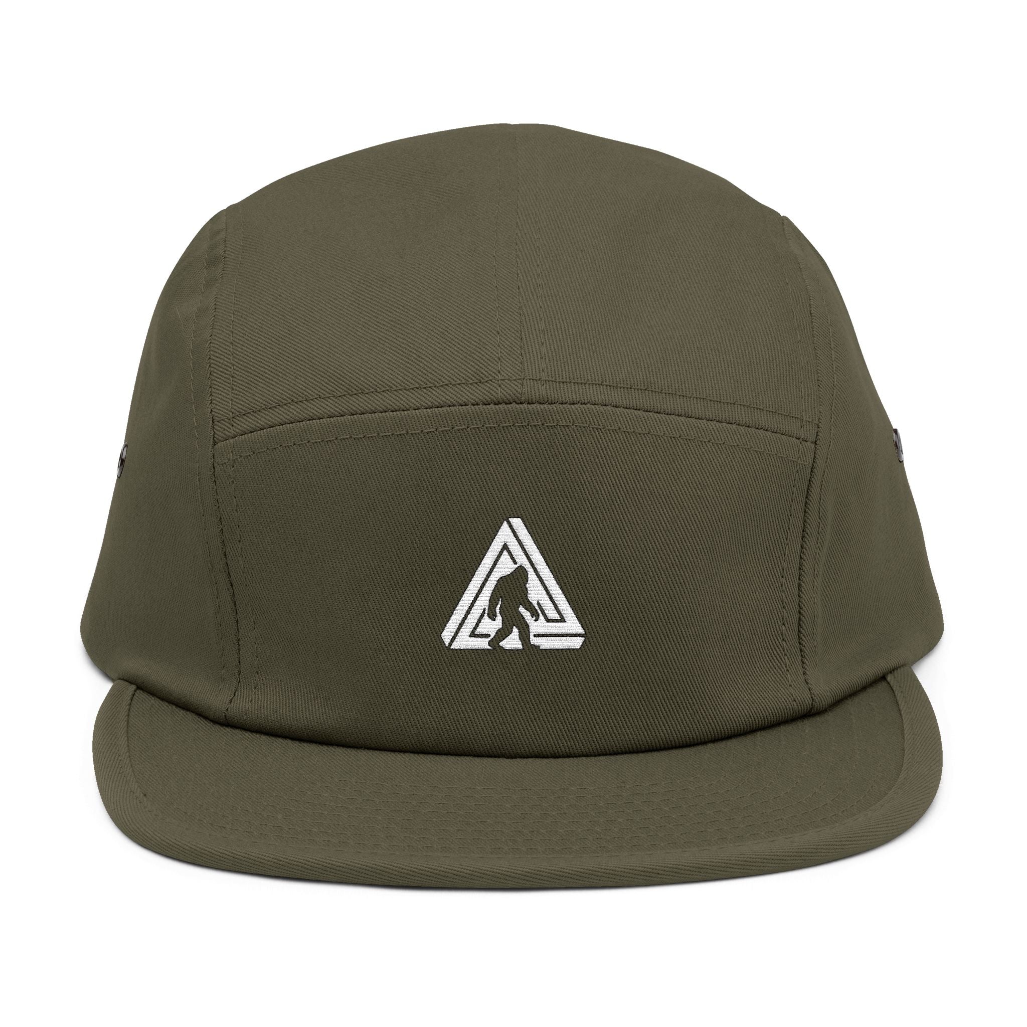 Embroidered Patch 5-Panel Cap — Abstract Triangle Logo