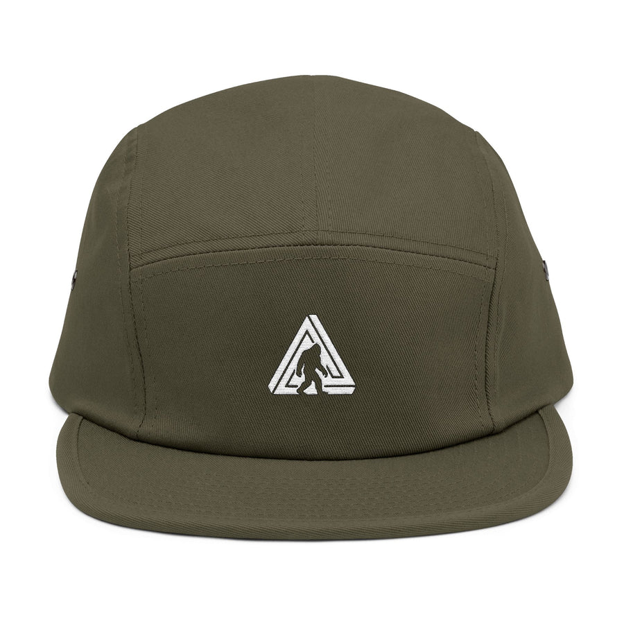 Embroidered Patch 5-Panel Cap — Abstract Triangle Logo