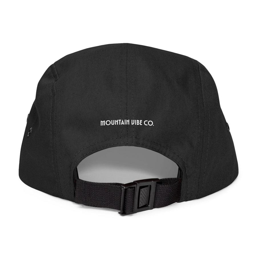 Embroidered Patch 5-Panel Cap — Abstract Triangle Logo