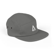 Embroidered Patch 5-Panel Cap — Abstract Triangle Logo