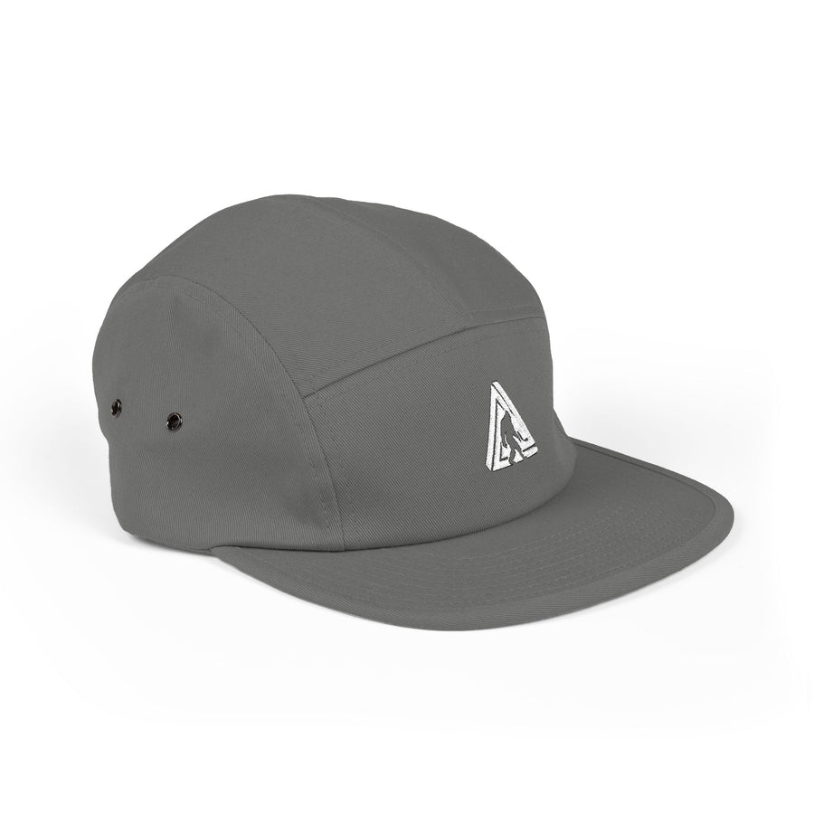 Embroidered Patch 5-Panel Cap — Abstract Triangle Logo